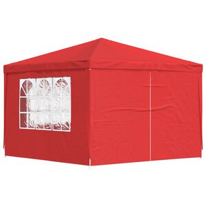 vidaXL Party Tent 300 x 300 x 255 cm Red PE and Steel