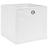 vidaXL Storage Boxes 10 pcs Non-woven Fabric 28x28x28 cm White