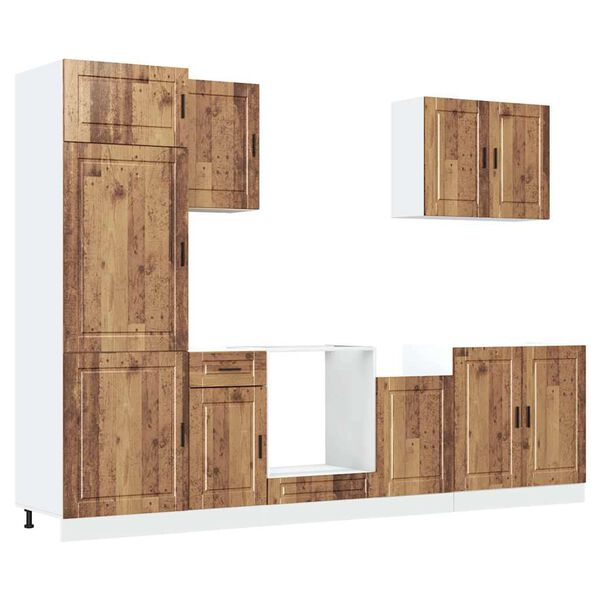 vidaXL 7 Piece Kitchen Cabinet Set Porto Old Wood Engineered Wood