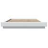 vidaXL Bed Frame with LED Lights without Mattress White 135x190cm