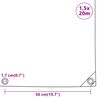 vidaXL Tarpaulin 650 g/m&sup2; 1.5x20 m