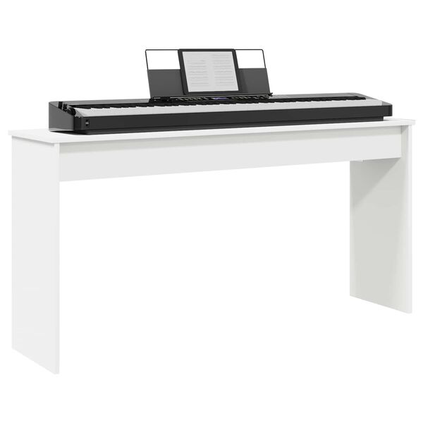 vidaXL Keyboard Stand White 130 x 32 x 64 cm Engineered Wood