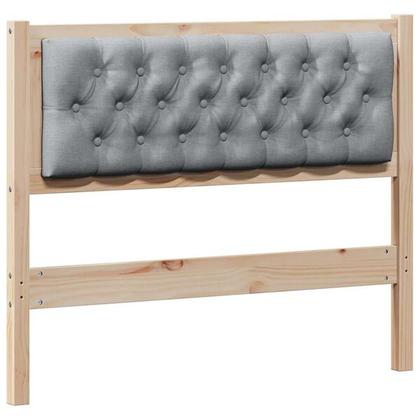 vidaXL Headboard Other Brown and light grey 100 cm Solid pine wood