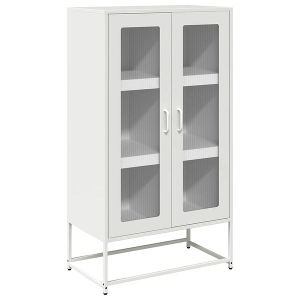 vidaXL Highboard White 68x39x123 cm Steel