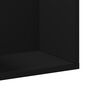 vidaXL Wall Cabinet Black 75x18x16.5 cm Engineered Wood
