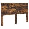 vidaXL Bed Frame with Headboard Smoked Oak 150 x 200 cm Engineer Wood