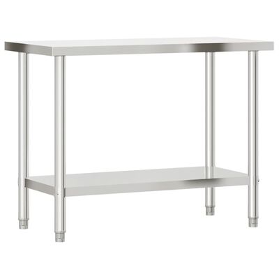 vidaXL Kitchen Work Table 110x55x85 cm Stainless Steel