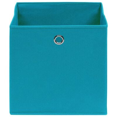 vidaXL Storage Boxes 10 pcs Non-woven Fabric 28x28x28 cm Baby Blue