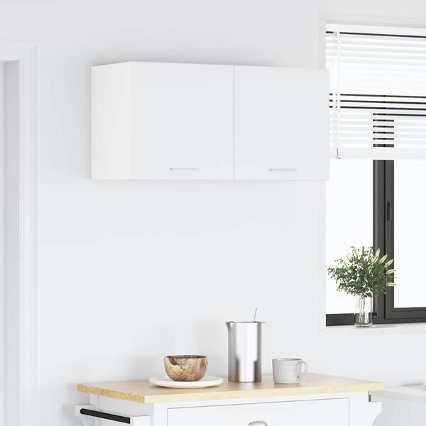 vidaXL Hanging Cabinet with Door White 80 x 31 x 40 cm Engineered Wood