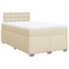 vidaXL Box Spring Bed with Mattress Cream 120x190 cm Fabric