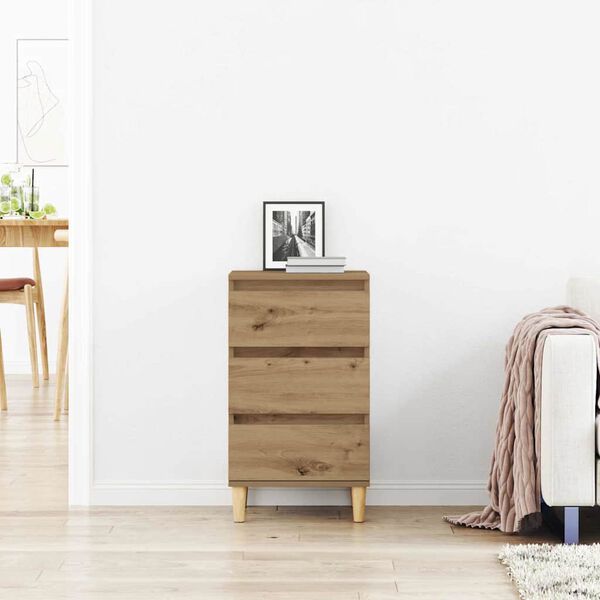 vidaXL Bedside Cabinet Artisan oak 40 x 35 x 70 cm Engineered wood