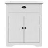 vidaXL 4 Piece Bathroom Furniture Set BODO White Solid Wood Pine