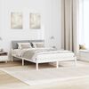 vidaXL Bed frame White and light grey 140 x 200 cm Solid pine wood