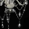 vidaXL Chandelier with Beads White Round 3 x E14