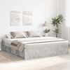 vidaXL Bed Frame without Mattress Concrete Grey 200x200 cm