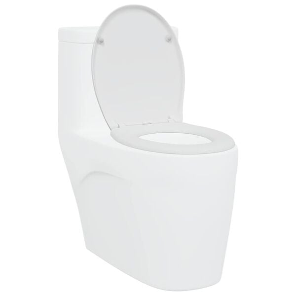 vidaXL Toilet Seat White 44.8 x 37.3 x 4.2 cm Duroplast