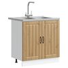 vidaXL Sink Base Cabinet Lucca 2 pcs Artisan Oak Engineered Wood