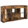 vidaXL Corner LED TV Cabinet Wall-mounted Smoked Oak 100 x 40 x 50 cm
