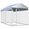 vidaXL Outdoor Dog Kennel with Canopy Top 382x192x225 cm
