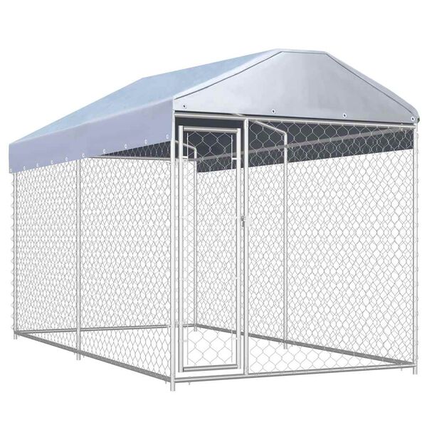 vidaXL Outdoor Dog Kennel with Canopy Top 382x192x225 cm