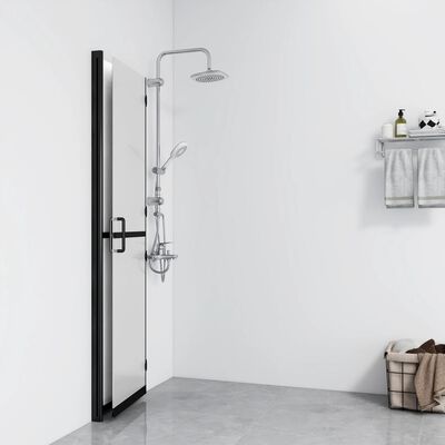 vidaXL Foldable Walk-in Shower Wall Frosted ESG Glass 120x190 cm