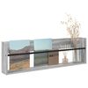 vidaXL Magazine Rack Grey Sonoma 100 x 12 x 30 cm Engineered Wood