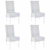 vidaXL Dining Chairs 4 pcs White Kubu Rattan and Mango Wood