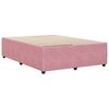 vidaXL Bed Frame without Mattress Pink 140x200 cm Velvet