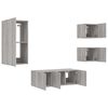 vidaXL 5 Piece TV Wall Units with LED Grey Sonoma Engineered Wood