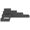 vidaXL Garden Planter 4-Tier 106x104.5x36 cm Grey Solid Wood Pine