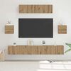vidaXL TV Cabinet Set Wall-mounted 7 pcs Artisan Oak Engineered Wood