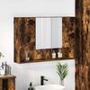 vidaXL Mirror Cabinet Smoked Oak 80 x 17 x 55 cm Engineered Wood
