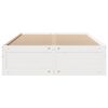 vidaXL Bed Frame without Mattress with Drawers White 150x200 cm King Size Solid Wood Pine