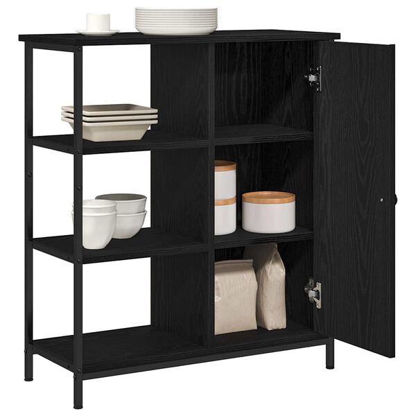 vidaXL Sideboard Black Oak 70 x 30 x 80 cm