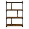 vidaXL Bookcase 4-Tier Smoked Oak 76x32x123 cm Engineered Wood