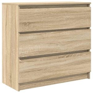 vidaXL Sideboard Sonoma Oak 80x35x76 cm Engineered Wood