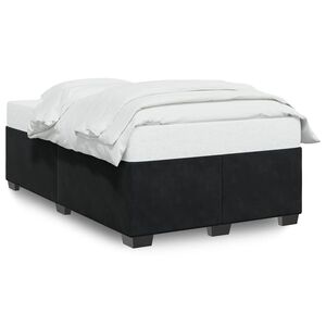 vidaXL Bed Frame without Mattress Black&nbsp;Double Velvet