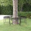 vidaXL Round Tree Bench &Oslash;160 cm Black Steel
