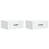 vidaXL Wall-Mounted Bedside Cabinet 2 pcs White 49 x 34.5 x 20 cm