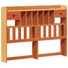 vidaXL Bookcase Bed without Mattress Wax Brown 140x190 cm Solid Wood Pine