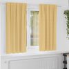 vidaXL Blackout Curtains with Rings 2 pcs Beige 175 x 140 cm Polyester