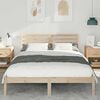 vidaXL Bed Frame with Headboard Brown 140 x 220 cm Solid Pine Wood