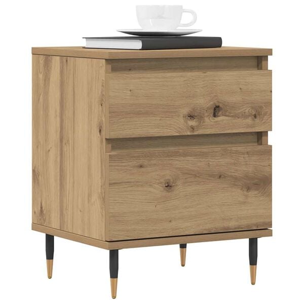 vidaXL Bedside Cabinets 2 pcs Artisan Oak 40x35x50 cm Engineered Wood