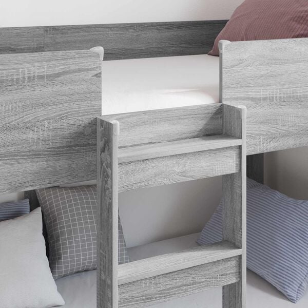 vidaXL Bunk Bed for Kids Grey Sonoma 80 x 190 cm Engineered Wood