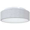 vidaXL Ceiling Lamp with Spotlights Grey 38 x 38 x 13.5 cm Fabric