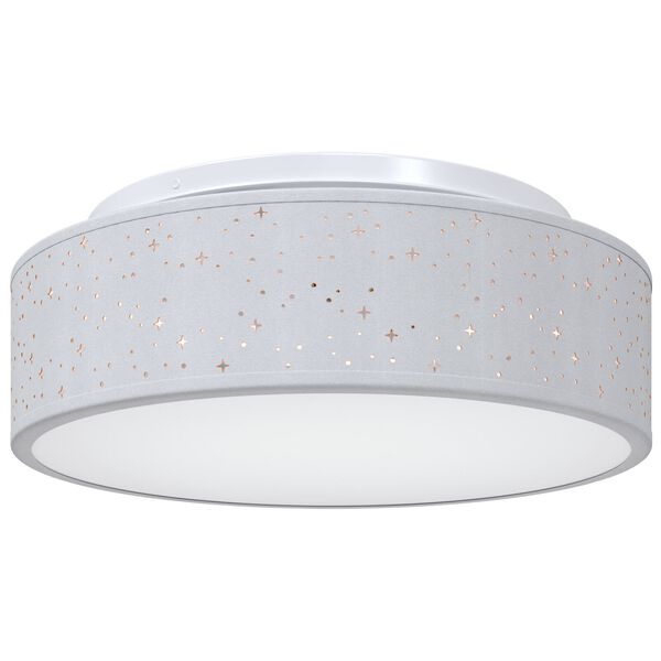 vidaXL Ceiling Lamp with Spotlights Grey 38 x 38 x 13.5 cm Fabric