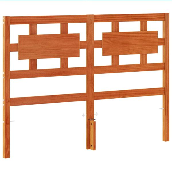vidaXL Headboard Wax Brown 135 cm Solid Wood Pine
