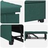 vidaXL Sofa Bed Dark green 194 x 67 x 37 cm Fabric