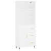vidaXL Highboard White 69,5x34x180 cm Engineered Wood