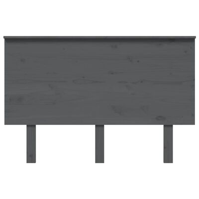 vidaXL Bed Headboard Grey 124x6x82.5 cm Solid Wood Pine